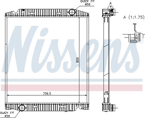 Nissens 63330A - Radiators, Motora dzesēšanas sistēma autodraugiem.lv