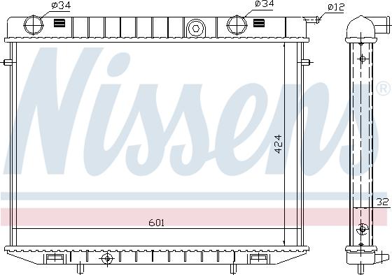 Nissens 63244 - Radiators, Motora dzesēšanas sistēma autodraugiem.lv