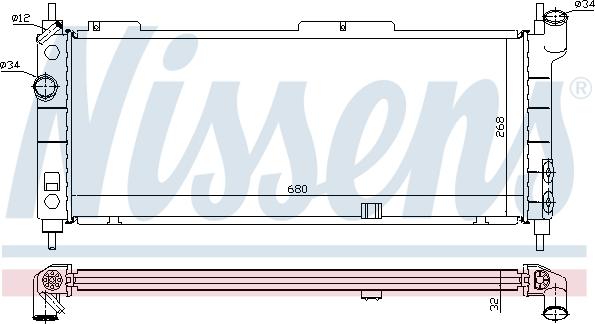 Nissens 697052 - Radiators, Motora dzesēšanas sistēma autodraugiem.lv