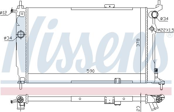 Nissens 63252A - Radiators, Motora dzesēšanas sistēma autodraugiem.lv