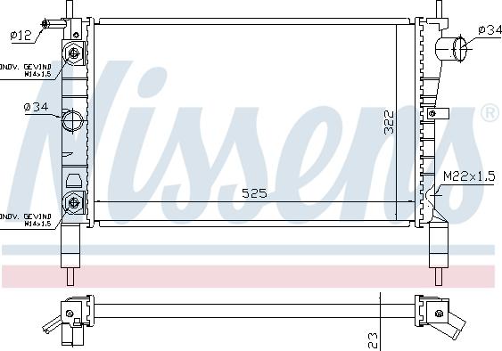 Nissens 697234 - Radiators, Motora dzesēšanas sistēma autodraugiem.lv