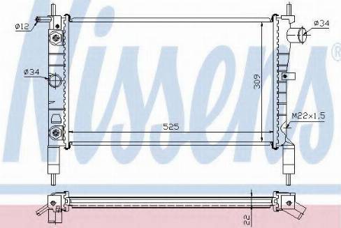 Nissens 63283A - Radiators, Motora dzesēšanas sistēma autodraugiem.lv