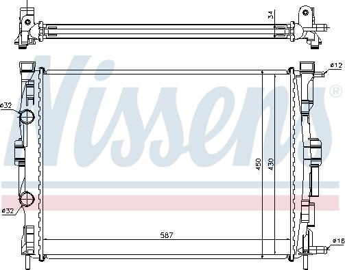 Nissens 693850 - Radiators, Motora dzesēšanas sistēma autodraugiem.lv