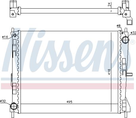 Nissens 690548 - Radiators, Motora dzesēšanas sistēma autodraugiem.lv