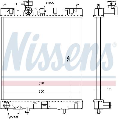 Nissens 62954 - Radiators, Motora dzesēšanas sistēma autodraugiem.lv