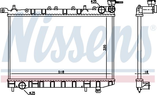 Nissens 62974 - Radiators, Motora dzesēšanas sistēma autodraugiem.lv