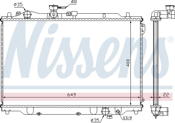 Nissens 62405A - Radiators, Motora dzesēšanas sistēma autodraugiem.lv