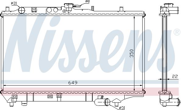 Nissens 62408A - Radiators, Motora dzesēšanas sistēma autodraugiem.lv