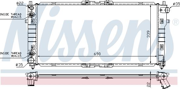 Nissens 62486A - Radiators, Motora dzesēšanas sistēma autodraugiem.lv