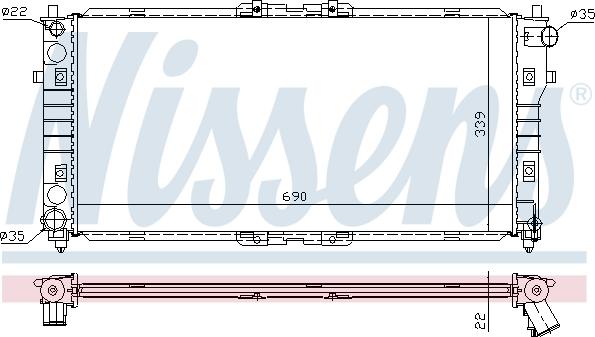 Nissens 62487A - Radiators, Motora dzesēšanas sistēma autodraugiem.lv