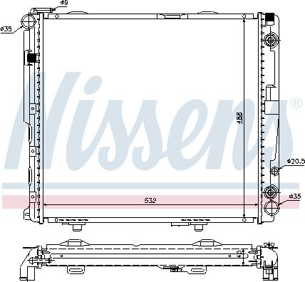 Nissens 62699A - Radiators, Motora dzesēšanas sistēma autodraugiem.lv