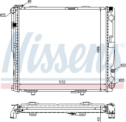 Nissens 62696A - Radiators, Motora dzesēšanas sistēma autodraugiem.lv