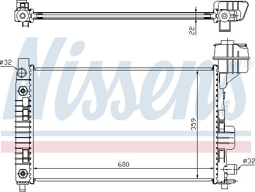 Nissens 62661A - Radiators, Motora dzesēšanas sistēma autodraugiem.lv