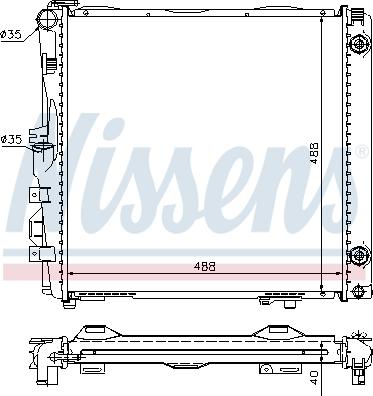 Nissens 62682A - Radiators, Motora dzesēšanas sistēma autodraugiem.lv