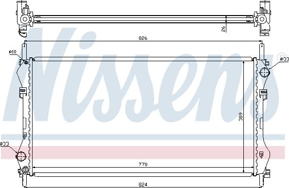 Nissens 62043A - Radiators, Motora dzesēšanas sistēma autodraugiem.lv