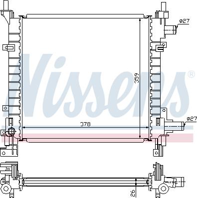 Nissens 692255 - Radiators, Motora dzesēšanas sistēma autodraugiem.lv