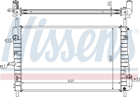 Nissens 62025A - Radiators, Motora dzesēšanas sistēma autodraugiem.lv