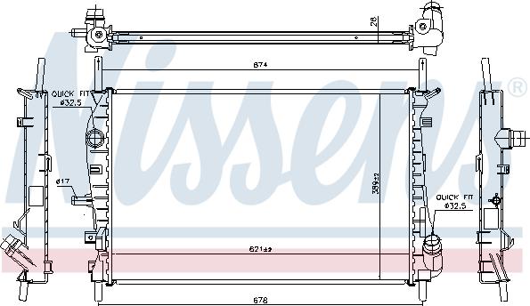 Nissens 62023A - Radiators, Motora dzesēšanas sistēma autodraugiem.lv