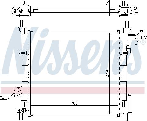 Nissens 62022A - Radiators, Motora dzesēšanas sistēma autodraugiem.lv