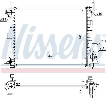 Nissens 62074 - Radiators, Motora dzesēšanas sistēma autodraugiem.lv