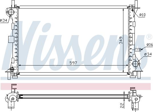 Nissens 62075A - Radiators, Motora dzesēšanas sistēma autodraugiem.lv