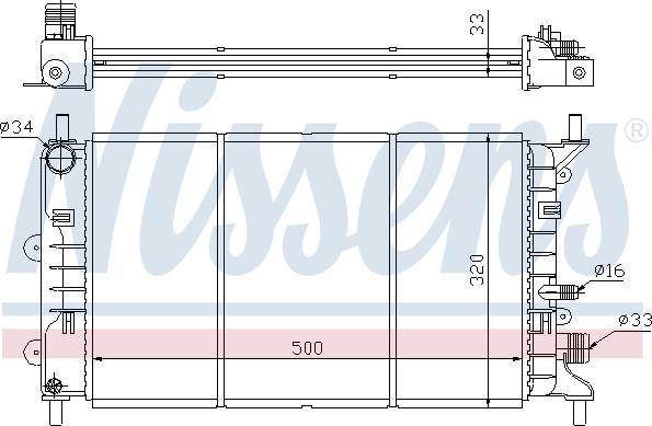 Nissens 621621 - Radiators, Motora dzesēšanas sistēma autodraugiem.lv