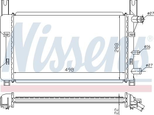 Nissens 62121A - Radiators, Motora dzesēšanas sistēma autodraugiem.lv