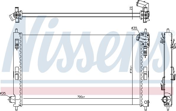 Nissens 628952 - Radiators, Motora dzesēšanas sistēma autodraugiem.lv