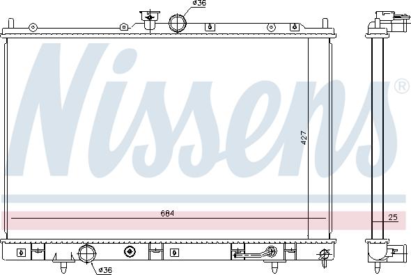 Nissens 628973 - Radiators, Motora dzesēšanas sistēma autodraugiem.lv