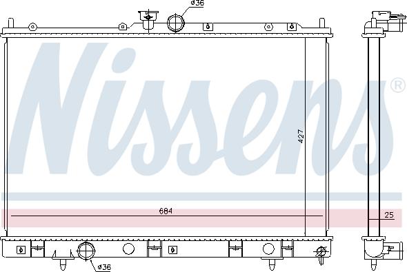 Nissens 628972 - Radiators, Motora dzesēšanas sistēma autodraugiem.lv