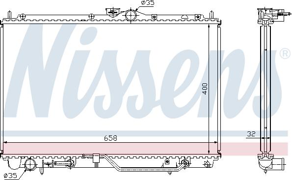 Nissens 62860A - Radiators, Motora dzesēšanas sistēma autodraugiem.lv