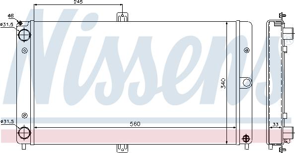 Nissens 623552 - Radiators, Motora dzesēšanas sistēma autodraugiem.lv