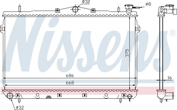 Nissens 62298 - Radiators, Motora dzesēšanas sistēma autodraugiem.lv