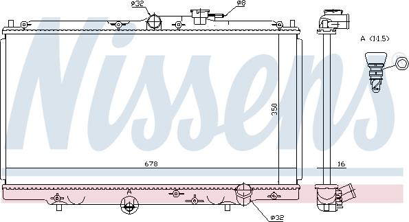 Nissens 62258 - Radiators, Motora dzesēšanas sistēma autodraugiem.lv