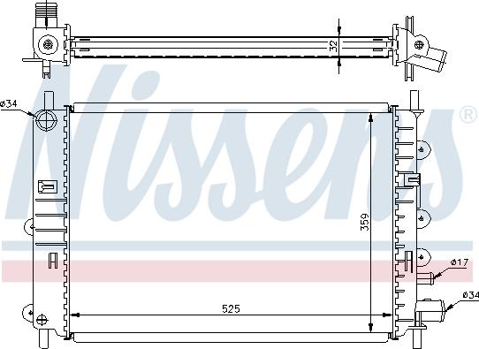 Nissens 694365 - Radiators, Motora dzesēšanas sistēma autodraugiem.lv