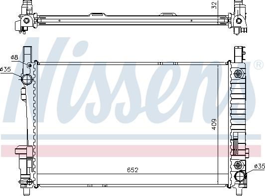 Nissens 62799A - Radiators, Motora dzesēšanas sistēma autodraugiem.lv