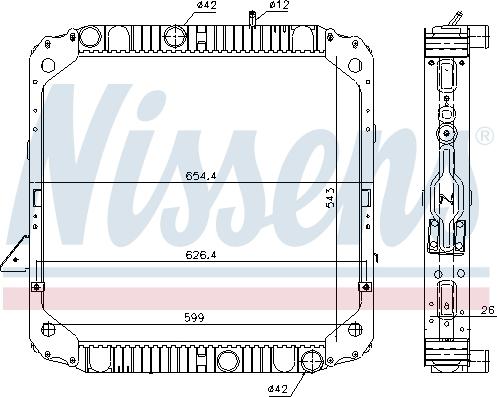 Nissens 62743 - Radiators, Motora dzesēšanas sistēma autodraugiem.lv