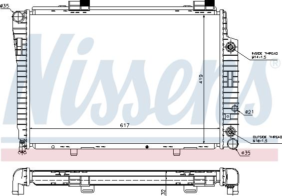 Nissens 62756A - Radiators, Motora dzesēšanas sistēma autodraugiem.lv