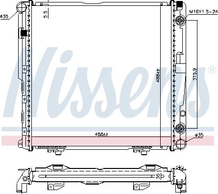 Nissens 62751A - Radiators, Motora dzesēšanas sistēma autodraugiem.lv