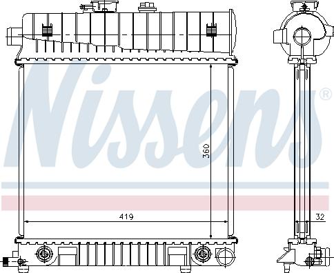 Nissens 62708A - Radiators, Motora dzesēšanas sistēma autodraugiem.lv