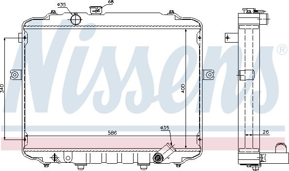 Nissens 67498 - Radiators, Motora dzesēšanas sistēma autodraugiem.lv