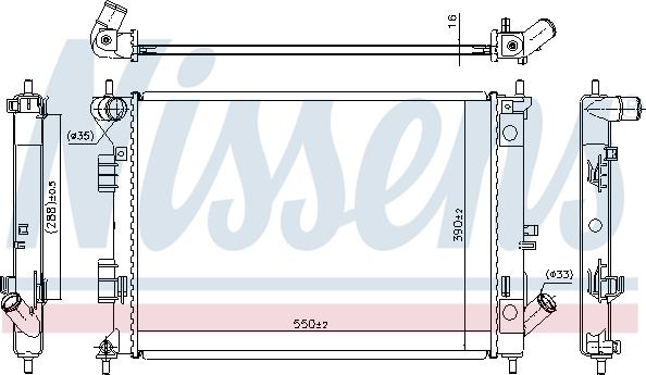 Nissens 67555 - Radiators, Motora dzesēšanas sistēma autodraugiem.lv