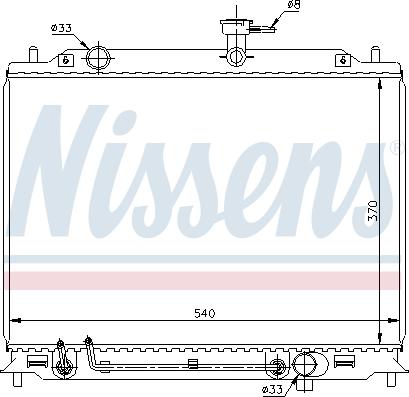 Nissens 67504 - Radiators, Motora dzesēšanas sistēma autodraugiem.lv