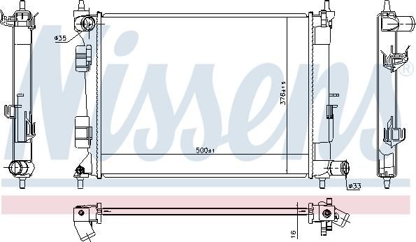 Nissens 675072 - Radiators, Motora dzesēšanas sistēma autodraugiem.lv