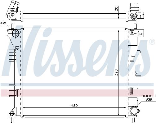 Nissens 67607 - Radiators, Motora dzesēšanas sistēma autodraugiem.lv