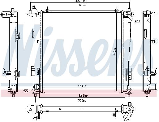 Nissens 67077 - Radiators, Motora dzesēšanas sistēma autodraugiem.lv