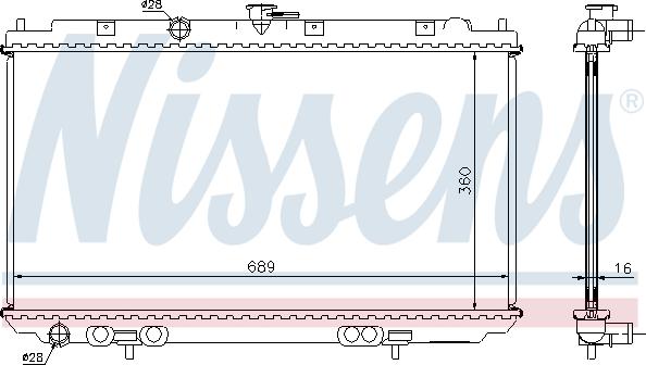 Nissens 67344A - Radiators, Motora dzesēšanas sistēma autodraugiem.lv