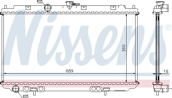 Nissens 67346A - Radiators, Motora dzesēšanas sistēma autodraugiem.lv