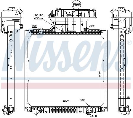 Nissens 67225 - Radiators, Motora dzesēšanas sistēma autodraugiem.lv