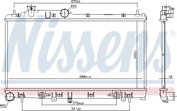 Nissens 67741 - Radiators, Motora dzesēšanas sistēma autodraugiem.lv